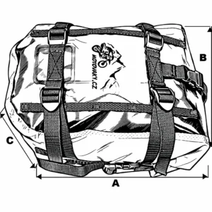 Nákres brašny na nosič na motorku Polymar