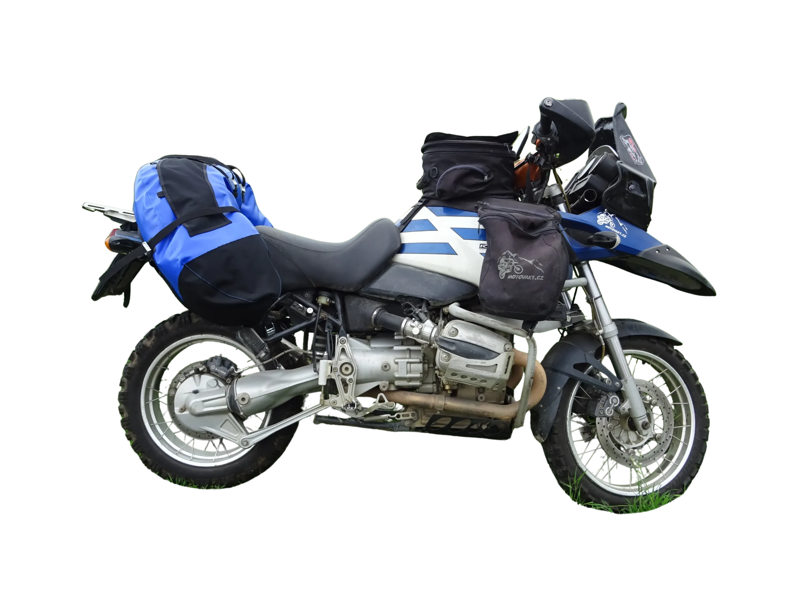 Podkova 100 l Adventure Extrém – sedlový vak na motorku + 3 vnitřní vaky, barva černá