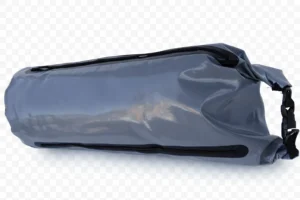 Zadní vak na motorku s bočním vstupem šedo-černý – horní pohled (Polymar)