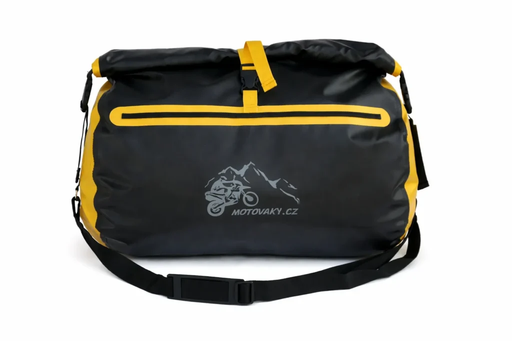 Zadní vak na motorku s horním vstupem černo-žlutý